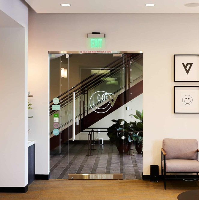 A image showing the front door into Vivid Smiles Dentistry